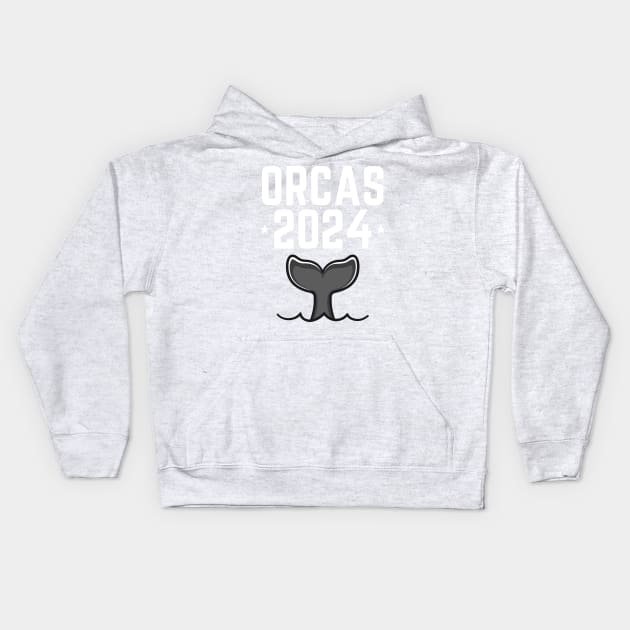 Orcas 2024 Kids Hoodie by TrendyLand